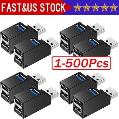 3 Port USB 3.0 Hub Portable High Speed Splitter Box For PC Notebook Laptop Lot