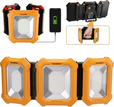 EverBrite LED Rechargeable Work Light 3000LM Folding Portable 7800mAh Capacity