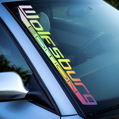 Edition Wolfsburg Rainbow Aufkleber Hologramm Oilslick Decal Regenbogen Sticker