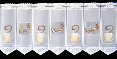 Kaffee Küchengardine Scheibengardine Bistrogardine 6 Breiten 45 Höhe Angebot Neu