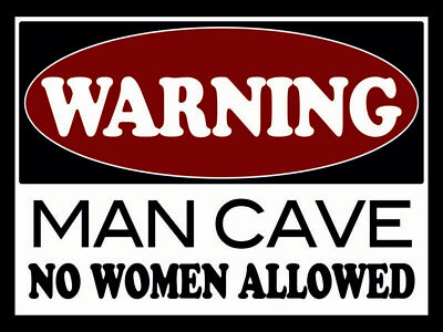 Holzschild 30x40 Warning Man Cave no woman Wand Deko Cafe Sammler Geschenk