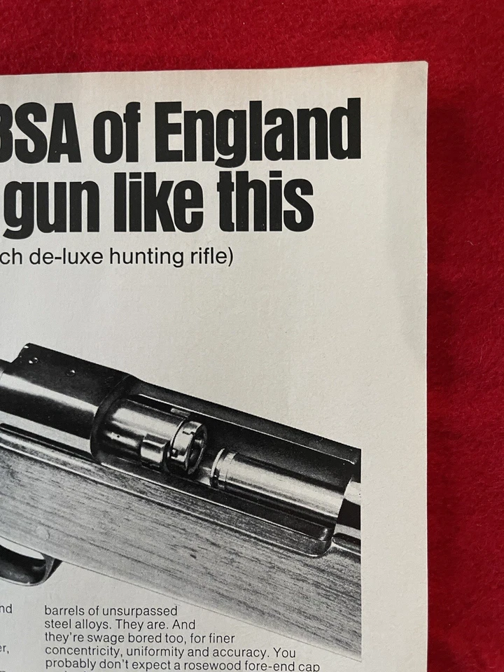 Vintage 1971 BSA Monarch Hunting Rifle Print Ad - Image 3 of 4