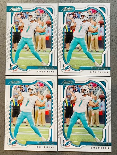 4x Lot 2022 Panini Absolute Football #50 Tua tagovailoa Base Card Dolphins - Bild 1 von 2