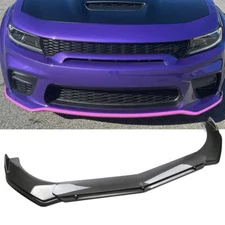 Front Bumper Spoiler Splitter Car Body Trims For Dodge SRT Carbon Fiber Style