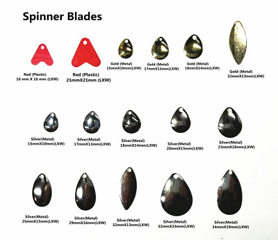 25 Pcs Fishing Attractor Spinner Blades Smooth Nickel Spoons Rigs