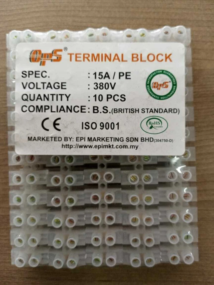 NEW OPS 15Amp Terminal Block Connector 50PCS (5 Pack) by EPI Marketing Sdn Bhd - Image 3 of 4