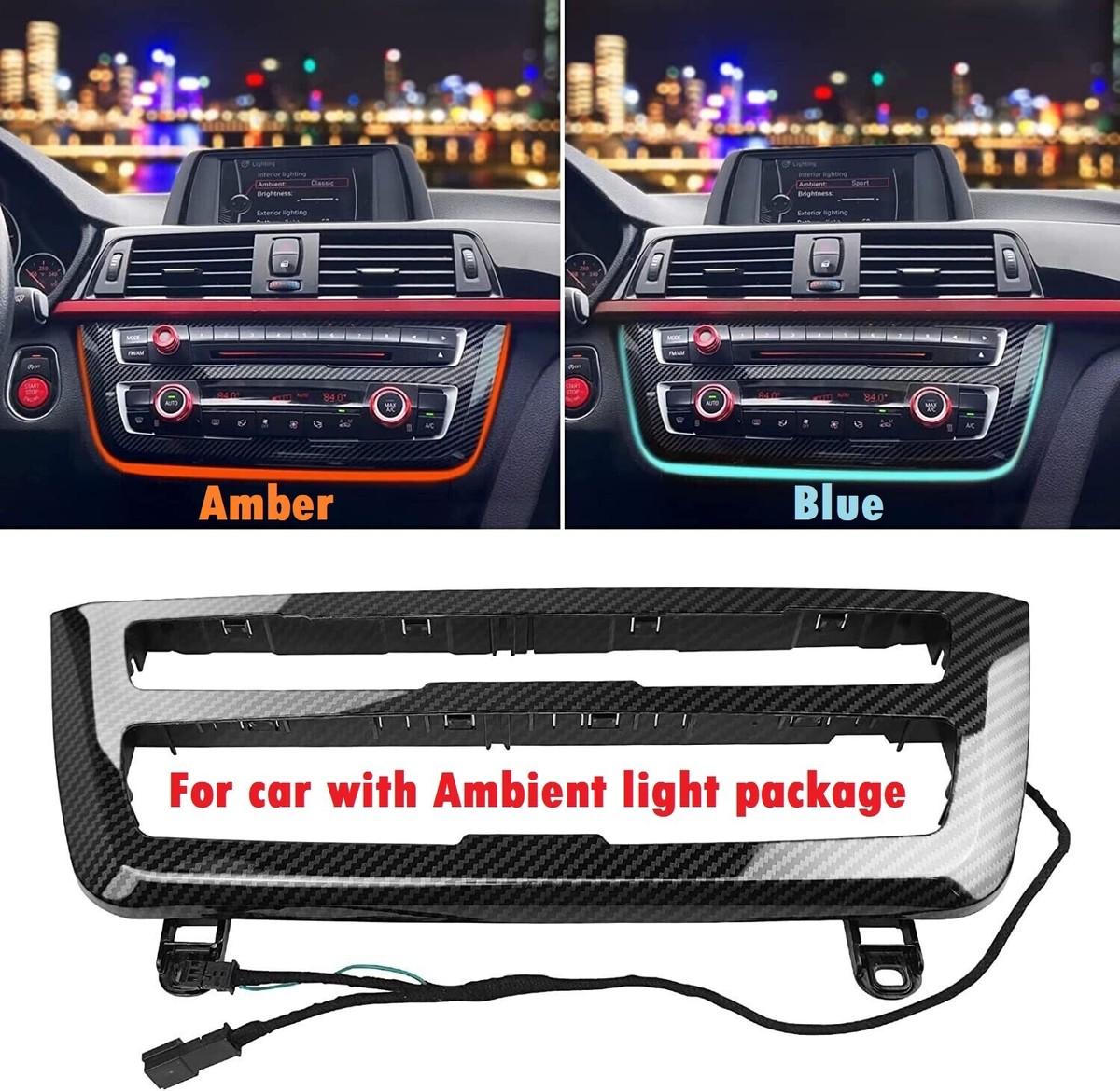 LED Radio Climate Control Console Panel Ambient Light Fits 12-18