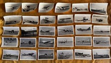Vintage Lot 30 Airplane B/W Jet Military Photos Army Navy WW2 WWII Militaria