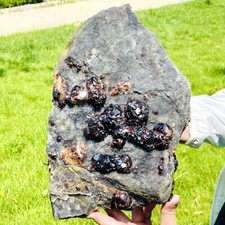 14.46LB Natural sphalerite and garnet symbiotic mineral specimens