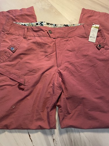 Neu mit Etikett Gander Mtn Trek Roll-Up Damenhose Dusty Red Größe 10
