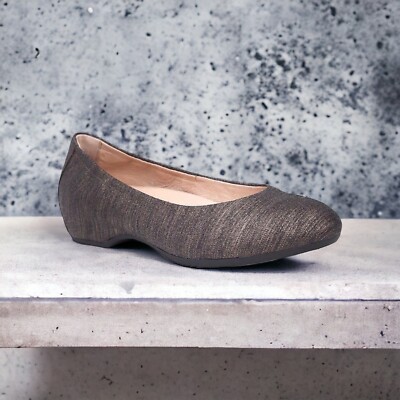 Dansko Women's Lisanne Ballet Flats Pewter Textured Leather