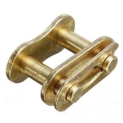 2 x POCKET BIKE / Rocket Bike  Kettenschloss 25H / Pocket Cross Kette dünn Gold