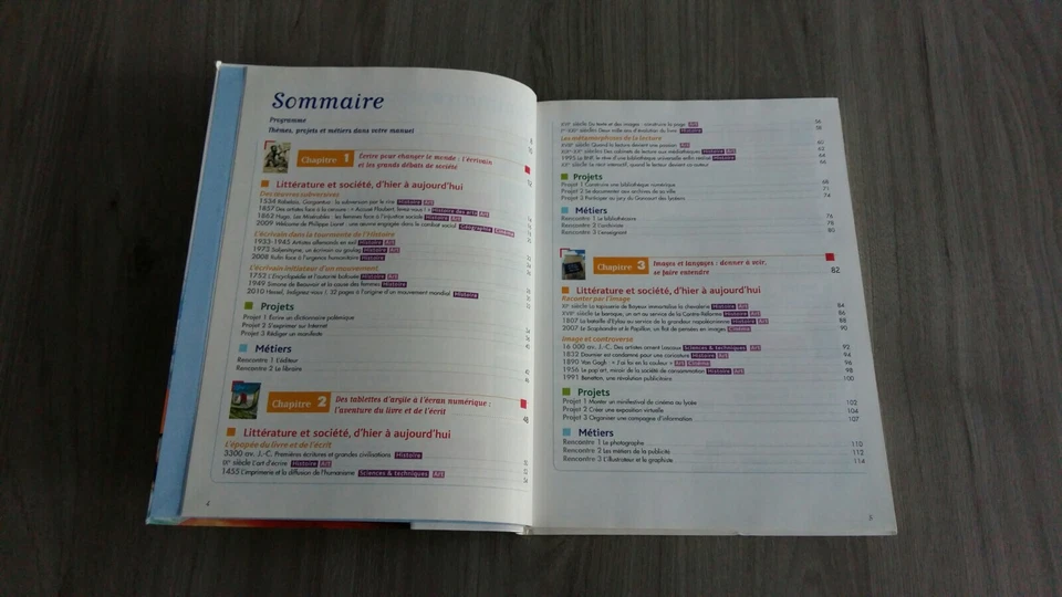 "Literatura & Société, 2nde, Enseñanza De Exploración" Hachette/Excelente Y - Imagen 3 de 4