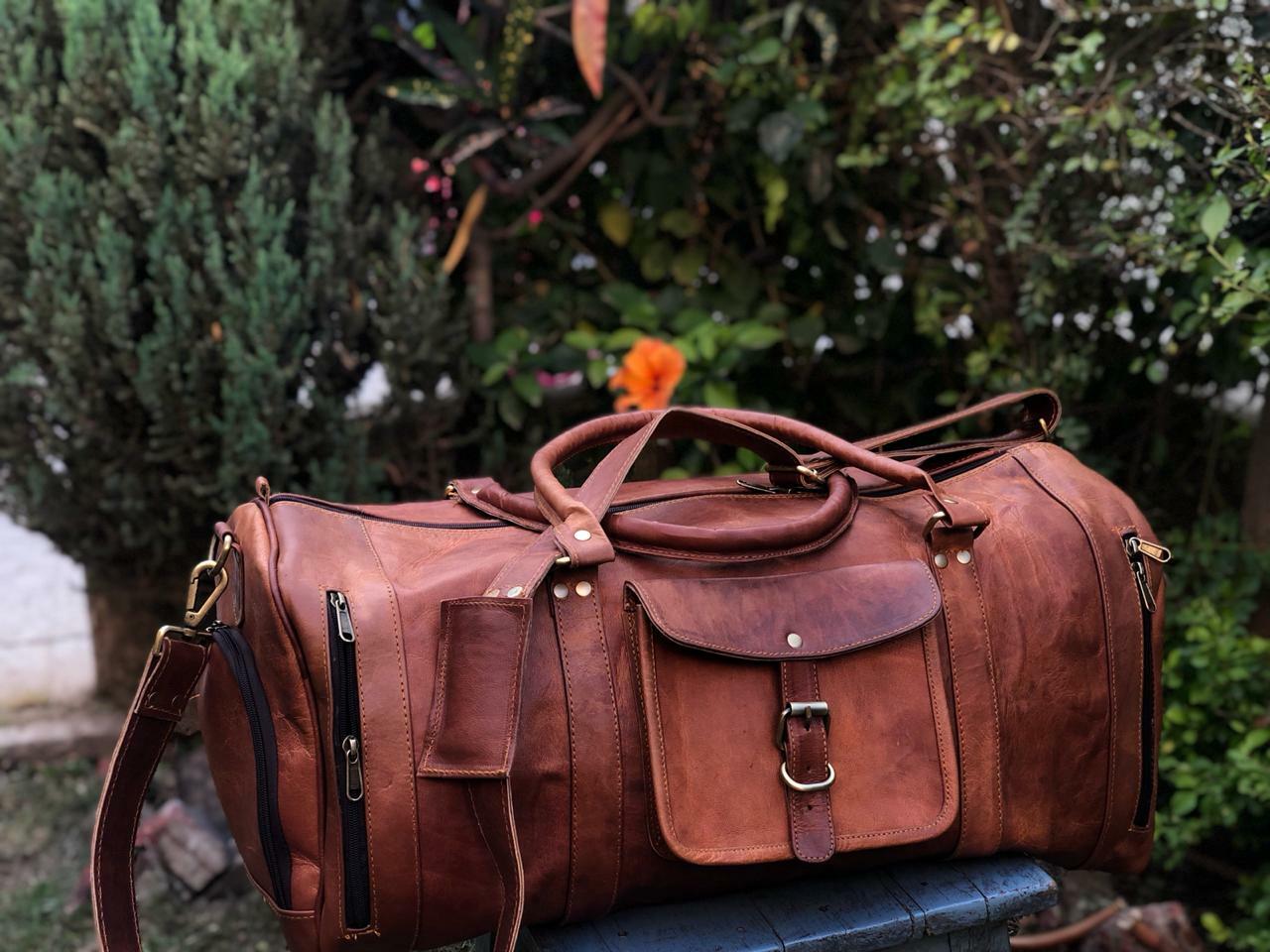 Zapatos de viaje de lona vintage grandes de cuero genuino para hombre gimnasi...