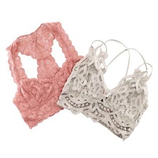 Coquette Lace Bralette Bundle Women L Multi Festival Pretty Boho Dainty Feminine