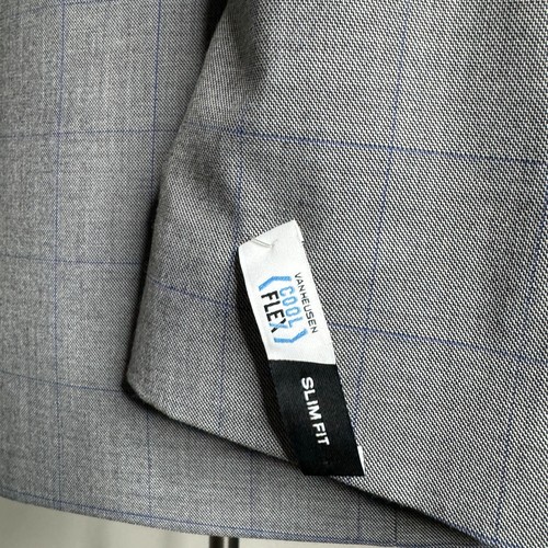 $260 Van Heusen Cool Flex Sport Coat Mens Gray Check Stretch - Picture 5 of 7