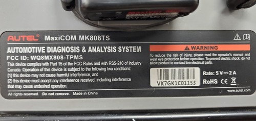 Autel MaxiCOM MK808TS Automotive Diagnostic Scanner + MaxiVCI Mini - Bild 10 von 12