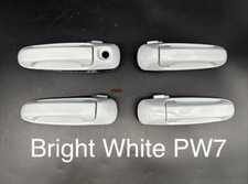 For 02-08 Dodge Ram 1500 Exterior Door Handle Set of 4 F and R Bright White PW7
