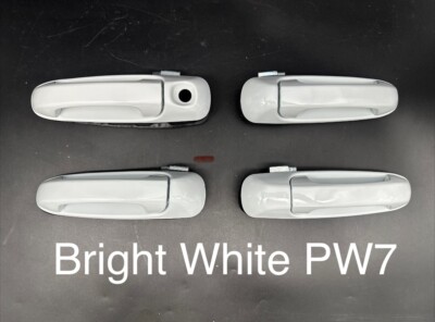 For 02-08 Dodge Ram 1500 Exterior Door Handle Set of 4 F and R Bright White PW7