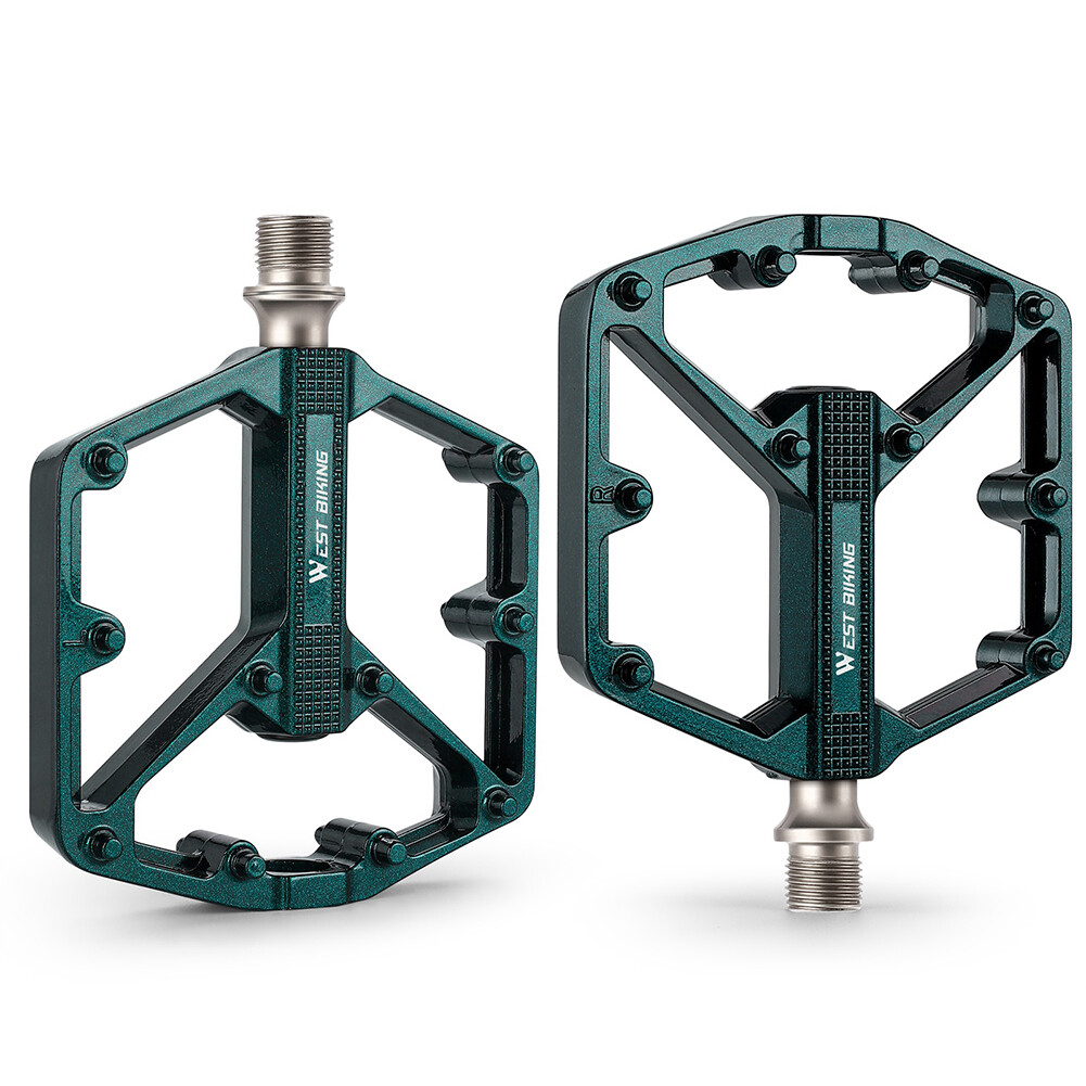 1Pair Bicycle Pedals AntiSlip Aluminum Alloy Bicycle Flat Pedals (Green) eBay