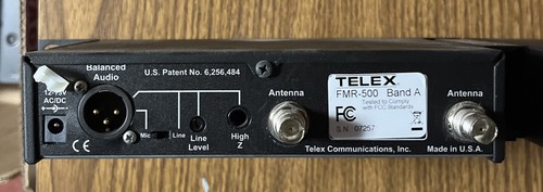 Telex FMR-500 Band A Clear Scan Wireless Mikrofon Empfänger 2er Set - Bild 7 von 8