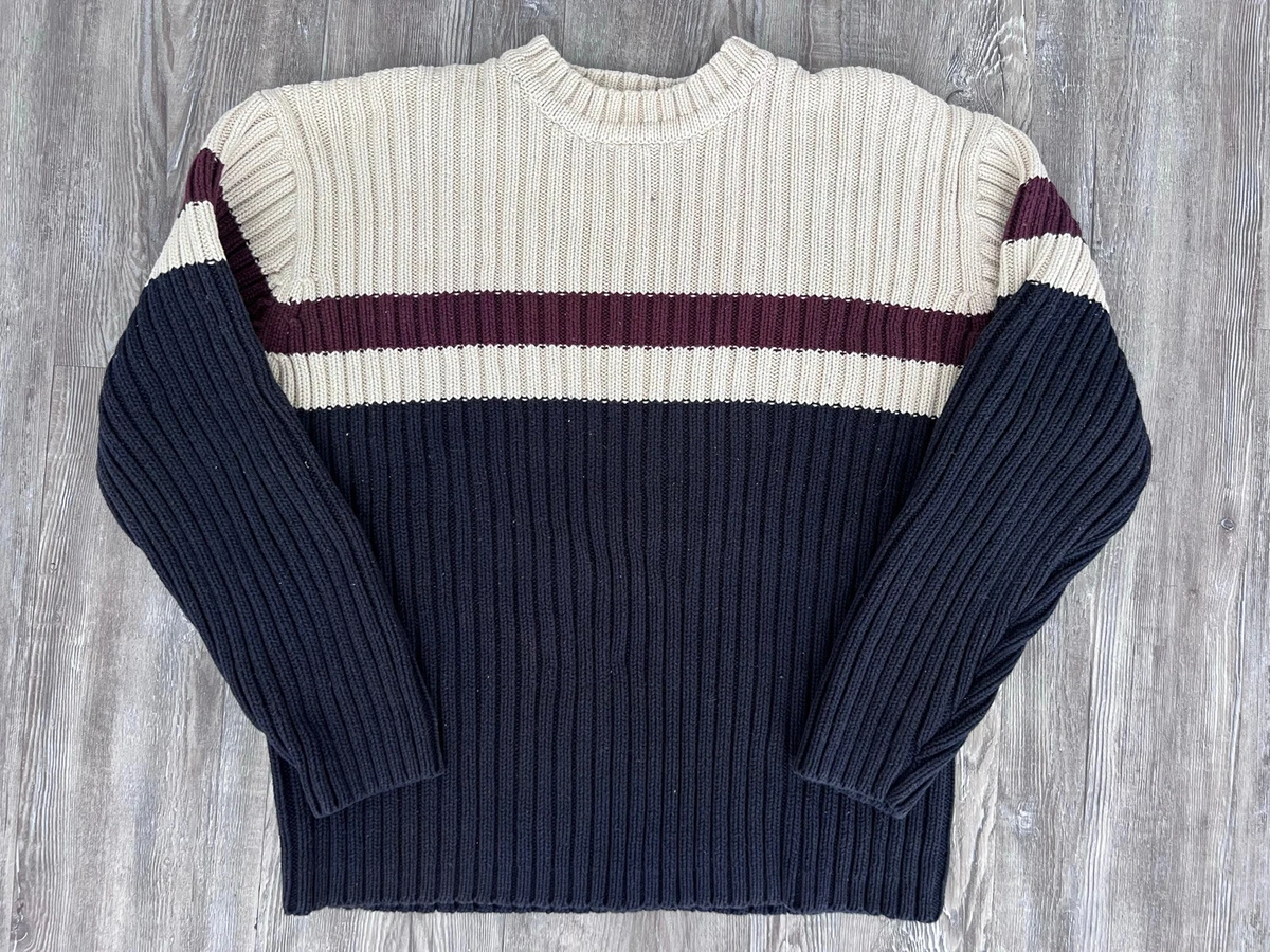 Vintage GAP Mens Cotton Cable Knit Pullover Holiday Winter Sweater XL