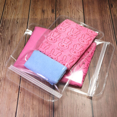 50pcs New Clear Transparent Plastic Zip Seal Storage Organization Various Sizes