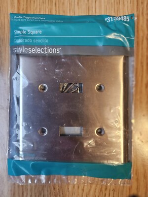 Wall Plate Double Toggle Styles Selections Satin Nickel Finish 3159485 NEW