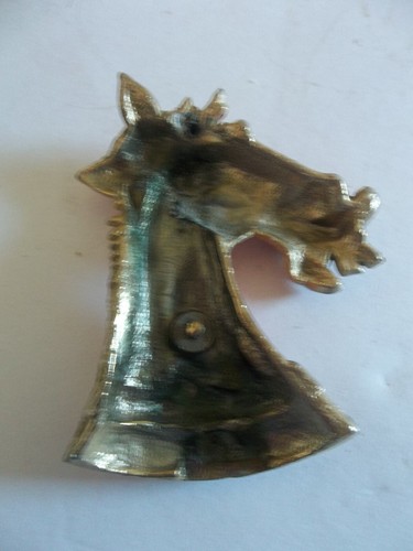 METAL HORSE HEAD OLD - ORANGE - Picture 2 of 2