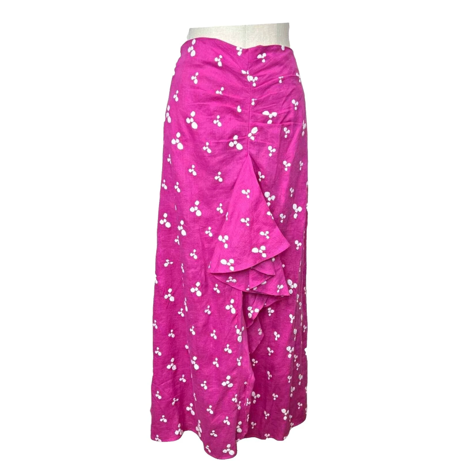 Linen Floral Regular Size Skirts for Women