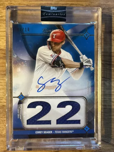 Corey Seager Auto 1/10 Luminaries Hit Kings Game Used Relic sealed Topps case