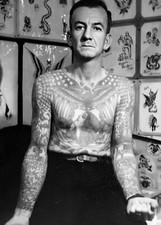Vintage Tattoo Image 14 x 11" Photo Print