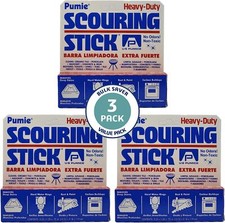 U.S. Pumice Scouring Stick, Heavy Duty Extra Strong Pumice Cleaning Bar 3 Pack
