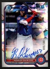 Ronnier Quintero 2022 Bowman Chrome 1st Year Atomic Refractor Auto 5/100 Cubs