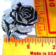 Rose pin vintage motorcycle collectible lady rider biker chick vest pinback