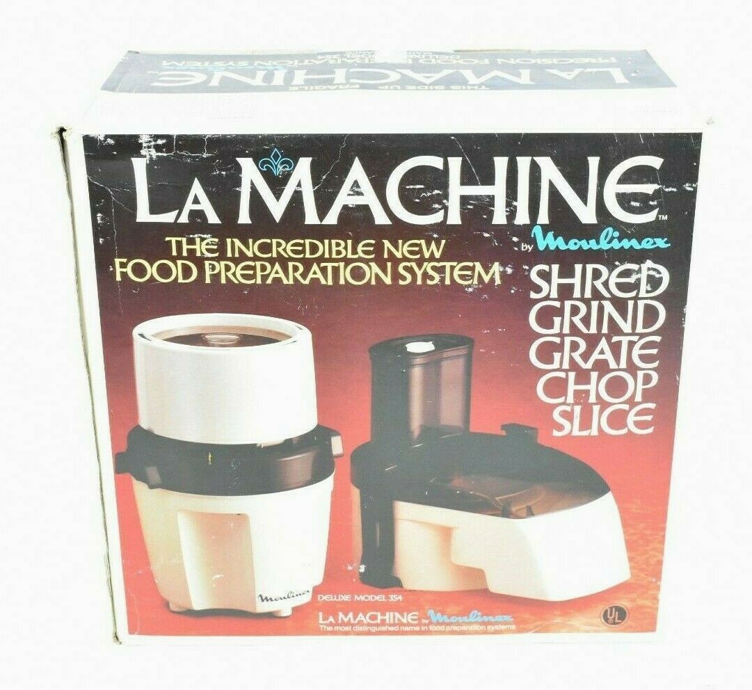 Vintage La Machine By Moulinex Food Processor Deluxe Model 354  