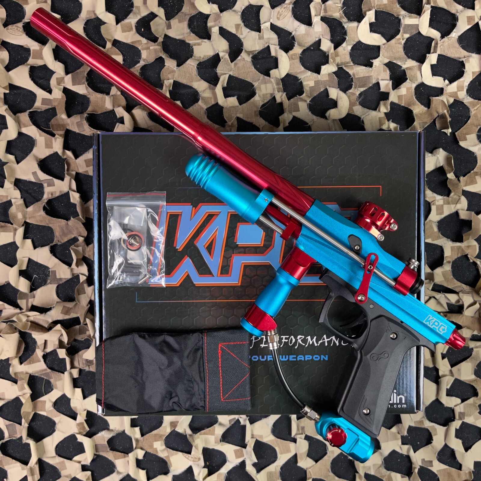 NEW Azodin KPC+ Pump Paintball Gun - Teal/Red