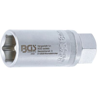Zündkerzenschlüssel SW 18 mm, Antrieb 12,5 mm (1/2''), Zundkerzen Steckschlüssel