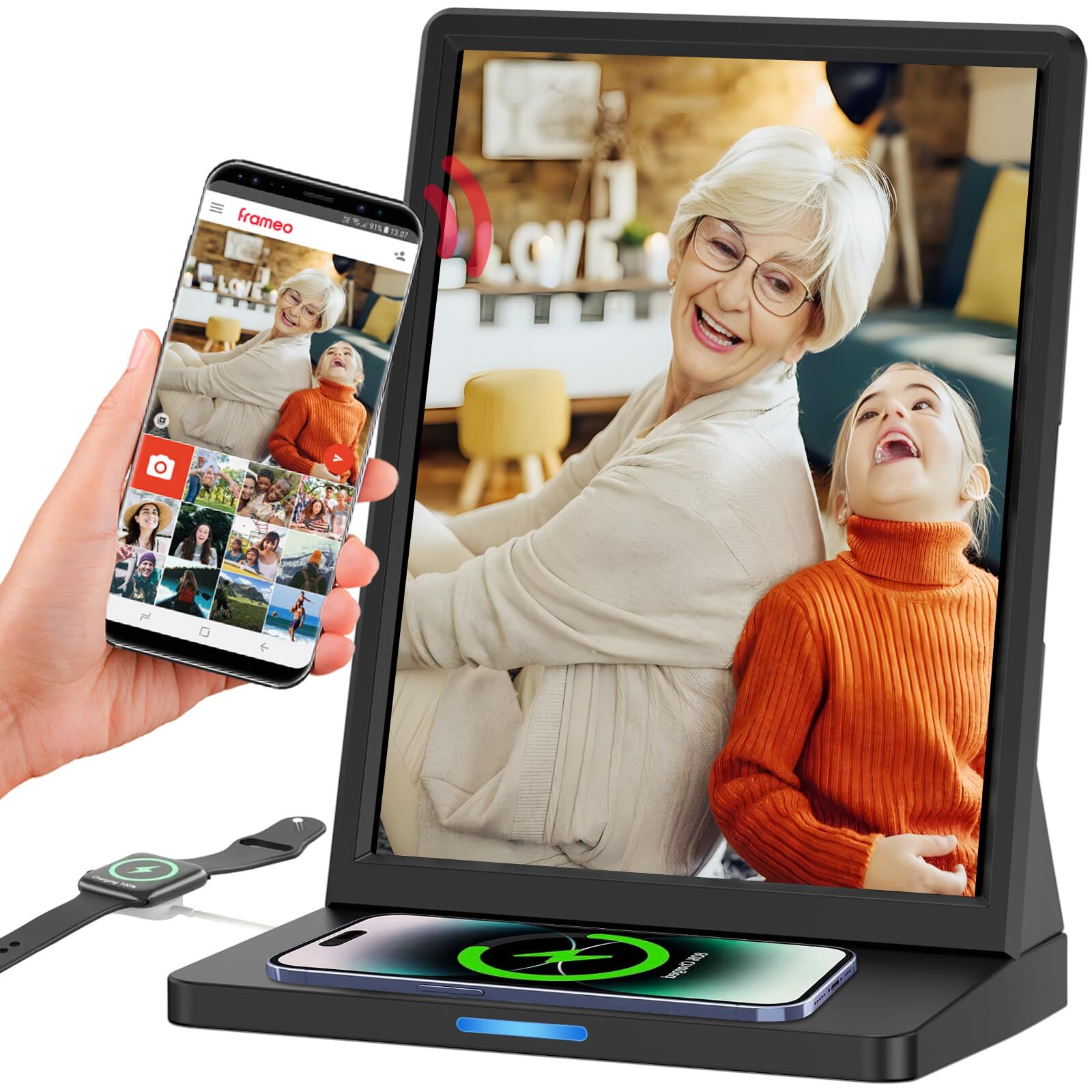 10-inch WiFi Digital Picture Frame with 4:3 IPS Touch Screen