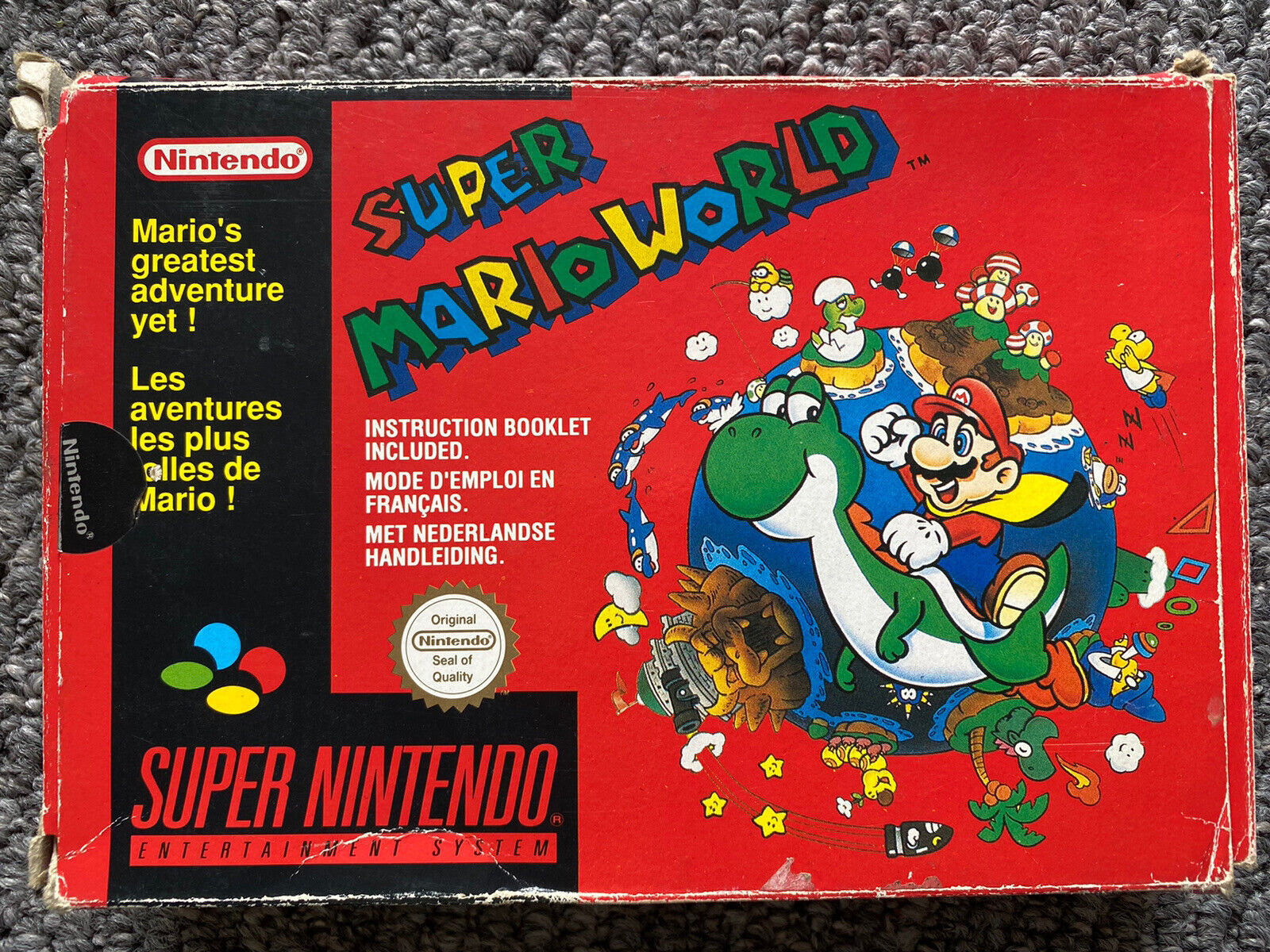 Super Mario World SNES. Rare Red Box Variant, Complete. Super Mario World  PAL UK 3296580830602 | eBay