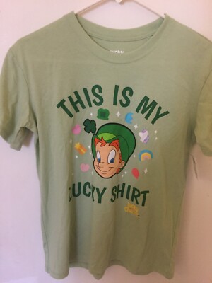 NEW My Lucky Charms This is My Lucky Shirt Juniors  Graphic Short Sleeve Small T