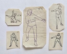 Vintage Original Stella and Deafy Tattoo Flash stencils/tracings Boxers 1920s