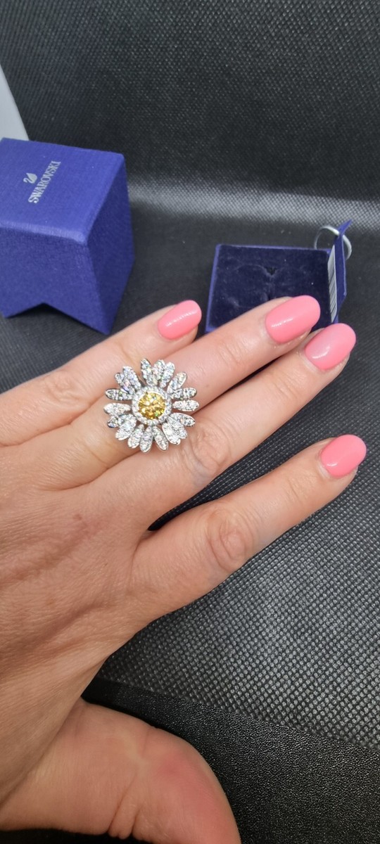 Swarovski movable Eternal flower ring, size 55 . #5520366 | eBay UK