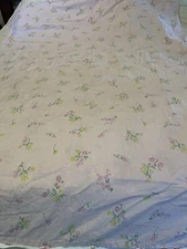 pottery barn kids cottage floral duvet cover twin white Cotton Pink flowers twin
