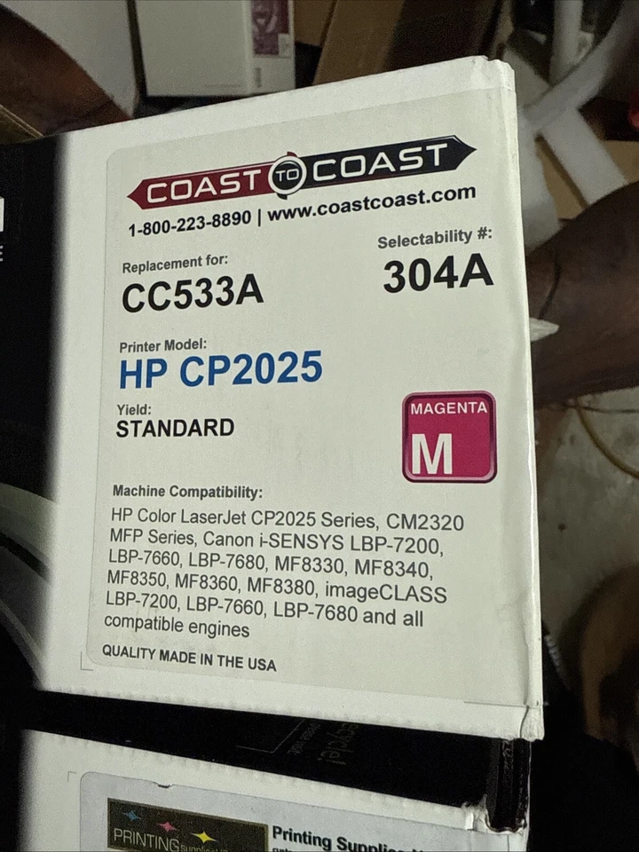 Cartucho de tóner Mse Premium HP CP2025 CC533A 304A rosa magenta lote de 4 Foto 4 de 4