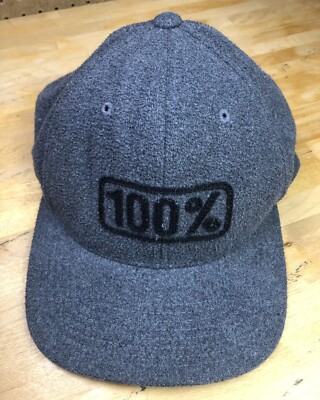 100% Badge Of Honor Motocross Snapback Gray Baseball Cap Hat RARE Sample