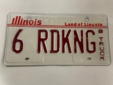 2001 ILLINOIS HARLEY ROADKING ROAD KING  LICENSE PLATE COLLECTABLE VANITY  MOTOR