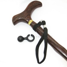 Cane Crutch Walking Stick Clip And Walking Stick Wrist Strap 2 Set 