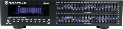 REQ42-B Black 19'' Rack Mount 2 X 21 Band Equalizer