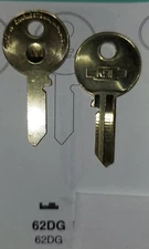 Alfa, MG, Jag, Triumph, Union, British 1062DG, 62DG, E2, 162, Antique Key Blank.